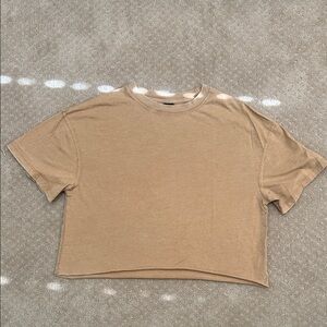 Wild Fable Crop Top T Shirt, Tan, Size M